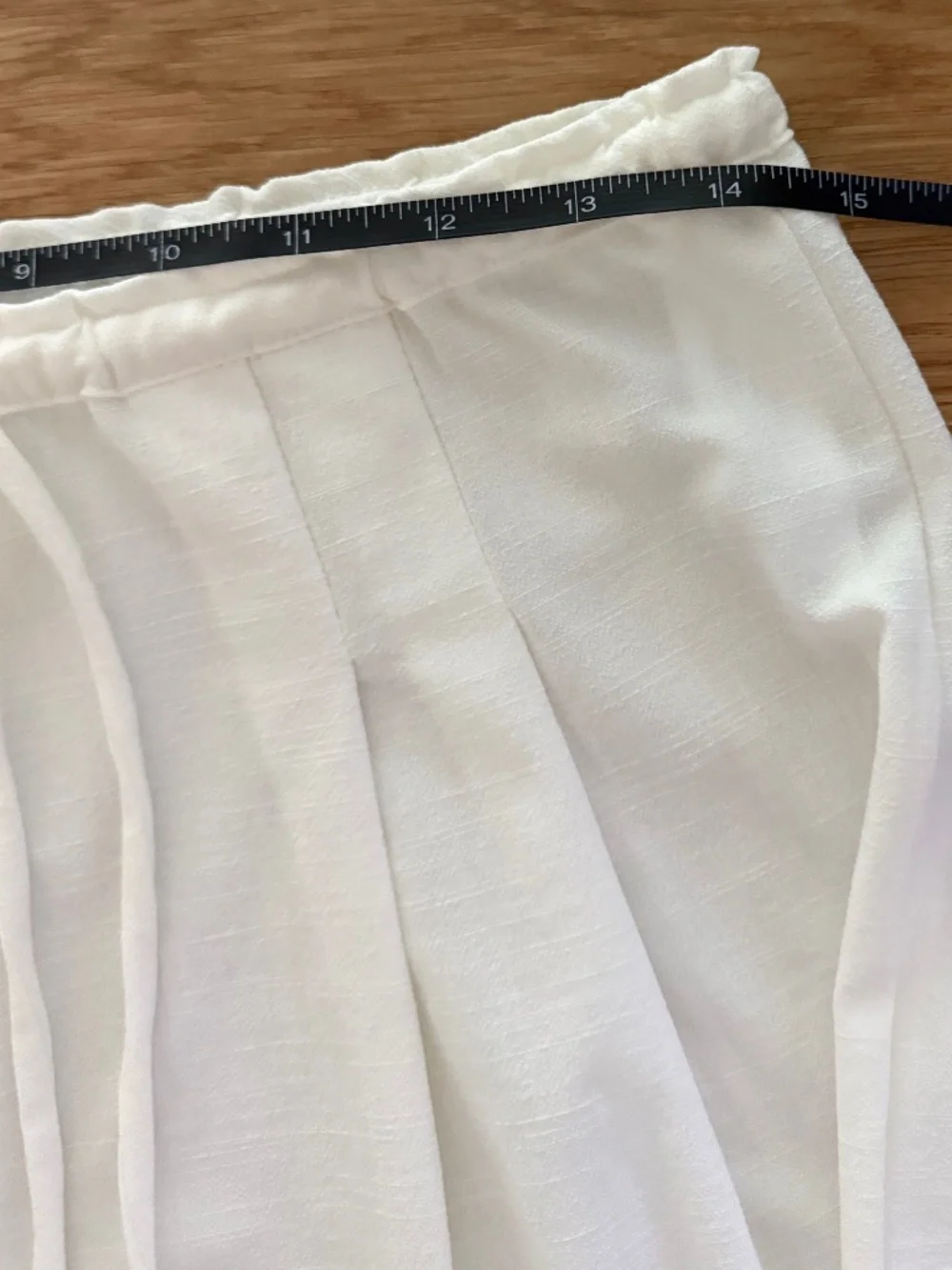 Zara Wide Leg Drawstring Pants White Ecru Elastic Waist Women's M - NWOT